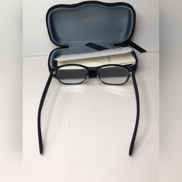 💯 Original Gucci Eyeglasses GG0175O-002 54mm Black / Demo Lens [54-17-145] - Picture 5 of 12